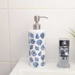 Blue Seashells Soap Dispenser - Coastal Home D??cor Bathroom Gifts - thumbnail 1