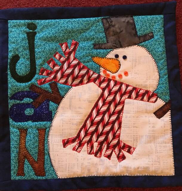 Set Of 12 Calendar Quilts Custom Mini Applique' Hanging For Front Door 11.5 X Inch Decor Holiday Door, Wall, Room Decorations - image 1