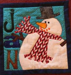 Set Of 12 Calendar Quilts Custom Mini Applique' Hanging For Front Door 11.5 X Inch Decor Holiday Door, Wall, Room Decorations - thumbnail 1