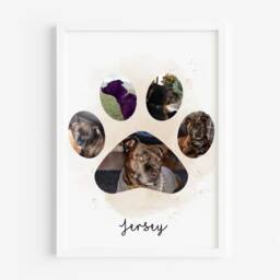 Dog Photo Collage Print, Personalised & Owner Print, Dog Portrait, Dog Memorial Pet Gift - thumbnail 2