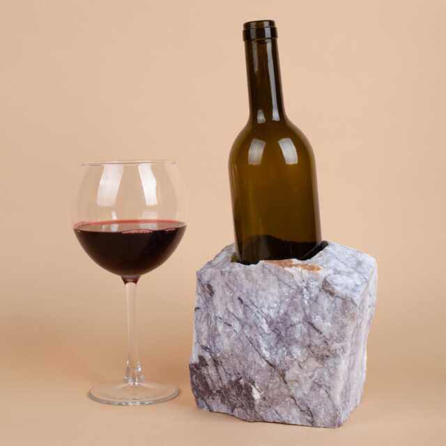 Handmade Lilac Marble Wine Bottle Holder Unique Rack - image 1