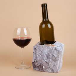 Handmade Lilac Marble Wine Bottle Holder Unique Rack - thumbnail 1
