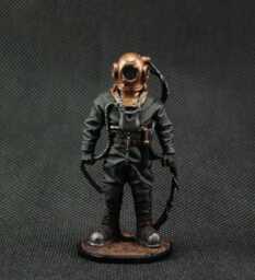 Tin Soldier 54 Mm Scale 1/32 Historical Miniature Second World War. Diver Of The Ussr Navy Rescue Service, 1941-45 - thumbnail 1