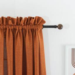 Rod Pocket Linen Curtains, 16 Color Options. Hook & Rings Modern Draperies, Custom Made For Living Room & Bed Room - thumbnail 2