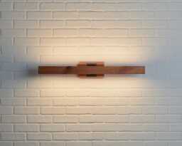 Seks Vanity - Square-End Solid Wood Up/Down Bathroom Light - thumbnail 1