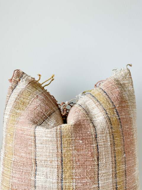 Hand Woven Natural Fiber Pillow Euro Pillow - image 1