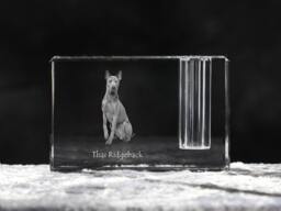 Thai Ridgeback, Crystal Pen Holder With Dog, Souvenir, Decoration, Limited Edition, Collection - thumbnail 1