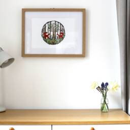 Fox Print - Art A4 Foxes Illustration Animal Collage Wall Lovers Woodland Folk - thumbnail 3
