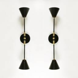 Modern Vertcal Double Black Sconce Light Vanity Lighting Bathroom Lights Fixture Entryway Hallway Lamp Restaurant - thumbnail 3