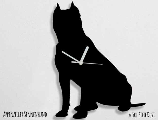 American Staffordshire Terrier Dog - Wall Clock Silhouette - image 1