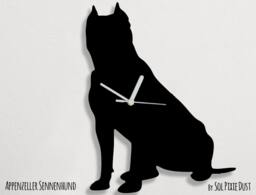 American Staffordshire Terrier Dog - Wall Clock Silhouette - thumbnail 1