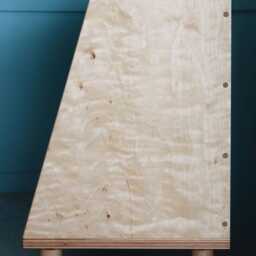 Birch Plywood Bookcase - Lido Range, Handmade Retro Media Unit On Wooden Legs - thumbnail 4