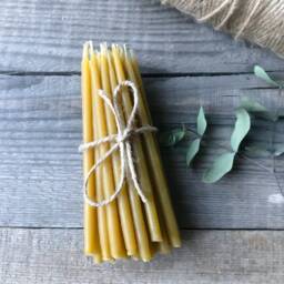 Birthday Candle Set Of 30/Hand-Dipping Thin 100% Natural Beeswax Candles/Classic Size Hand-Dipping Bees Wax Candles - thumbnail 2