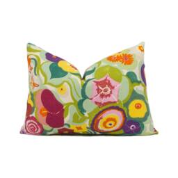 Baker Lifestyle - Zinnia Mauve/Damson Spring Funky Bright Floral Cushion Cover Handmade Throw Pillow Designer Home D??cor - thumbnail 1