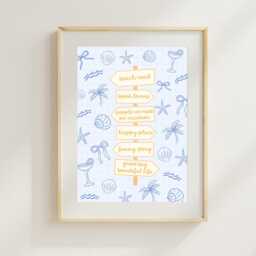 Emhen Art Print - A4 A5 Book Lovers Wall Reading Nook Poster Emily Happy Place Beach Reads - thumbnail 3