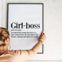 Girl Boss Inspirational Definition Print, Babe Wall Art Home Decor - thumbnail 2