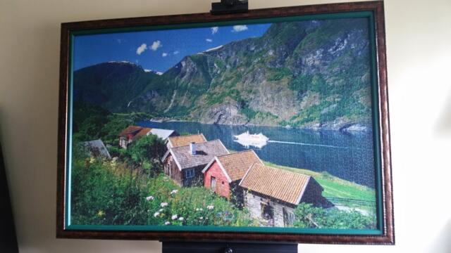 Framed Ravensburger Sognefjord Norway Puzzle, 3000 Piece Wall Art - image 1