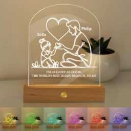 Personalized Gift For Dad, Custom Dad Gifts From Daughter, Personalised Led Night Light, Father's Day Gift, Birthday Gift - thumbnail 3