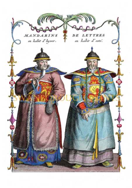 Chinese Mandarin Costume Art Print, Emperors Imperial Court - image 1