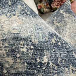 Alessia Blue Cushion Cover John Lewis Fabric Abstract Contemporary Design Double Sided Pillow Case Handmade in UK - thumbnail 2