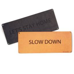 Custom Leather Wall Sign Quote Plaque, Mounted Decor - thumbnail 2