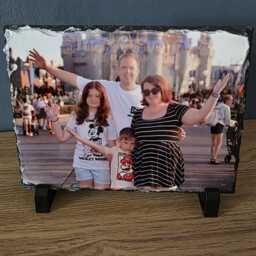 Personalised Photo Slate Gift - Natural Rock Slate Mothers Day For Mum, Nan, Girlfriend Wife Custom Picture Extra Large Print - thumbnail 2
