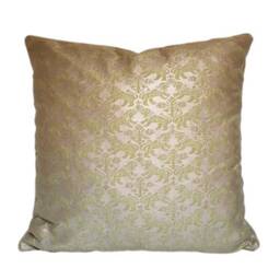 Fortuny Fabric Throw Pillow Cushion Cover Bayou Green & Gold Richelieu Pattern - Made in Italy - thumbnail 1