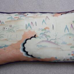 Vintage Kimono Silk Cushion - 12'x20' - thumbnail 3