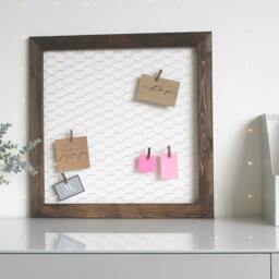 French Style Rustic Wire Memo Board, Peg Organiser, Kids Playroom, Craft Room - thumbnail 1