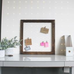 French Style Rustic Wire Memo Board, Peg Organiser, Kids Playroom, Craft Room - thumbnail 3