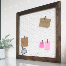 French Style Rustic Wire Memo Board, Peg Organiser, Kids Playroom, Craft Room - thumbnail 2