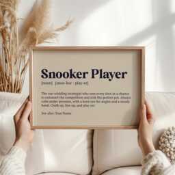 Personalised Snooker Player Definition Print - Custom Gift For Fans - Game Room Wall Art, Airbnb Decor Poster - thumbnail 3