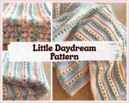 Little Daydream Chunky Knit Baby Blanket Pattern - Beginner Pastel Stripe - PDF Pattern