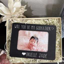 Will You Be My Godfather Frame Proposal Gift Personalized Baby Picture Baptism For Idea - thumbnail 4