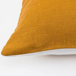Mustard Pillow Cover. Mid Century Pillow. Organic Linen Throw Pillows. Fall Decor. Euro Sham. Cushion - thumbnail 3