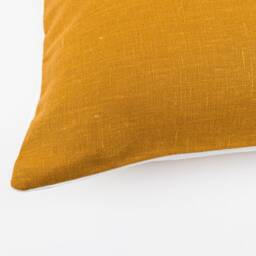 Mustard Pillow Cover. Mid Century Pillow. Organic Linen Throw Pillows. Fall Decor. Euro Sham. Cushion - thumbnail 2