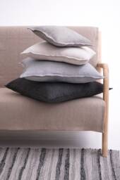 Cushioncover With Zip, Linen Pillow Cover, Soft Washed Cushioncase, Couch Or Sofa Pillowcase Zipper, Color Softened Throw R1023 - thumbnail 1