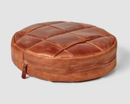 Round Leather Chair Pad/Seat Cushion Leather Custom Size Cushion Office Cushions Home - thumbnail 1