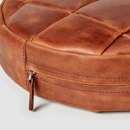 Round Leather Chair Pad/Seat Cushion Leather Custom Size Cushion Office Cushions Home - thumbnail 2