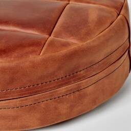 Round Leather Chair Pad/Seat Cushion Leather Custom Size Cushion Office Cushions Home - thumbnail 3