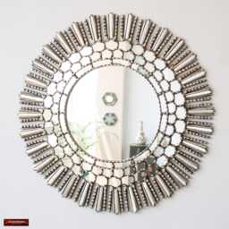Large Silver Sunburst Mirror 30 - thumbnail 2