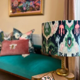 Lampshade in Linwood Bukhara Emerald Velvet - thumbnail 2