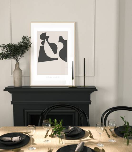Abstract Print, Contemporary Art , Wall Home Decor Bedroom Minimal Neutral Beige, A5, A4, A3, A3+, A2 - image 1
