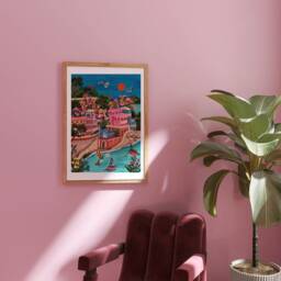 Portofino Hummingbirds Print - Italy Poster A5/A4 A3 A2 A1 - thumbnail 2