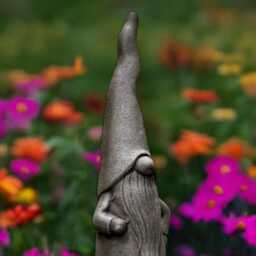 Concrete Gnome Statue With Long Hat Stone Garden Dwarf Figurine Cement Outdoor Yard Ornament Nordic Scandinavian Decor Handmade Elf Gift - thumbnail 4