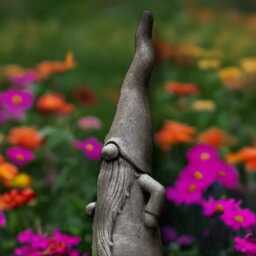 Concrete Gnome Statue With Long Hat Stone Garden Dwarf Figurine Cement Outdoor Yard Ornament Nordic Scandinavian Decor Handmade Elf Gift - thumbnail 3