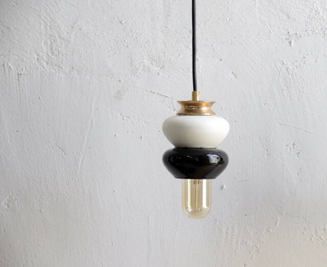 Pendant Ceramic Lamp, Hanging Lampshade, Handmade Design, Contemporary Artwork Creation, Unique Light Fixture Gift - image 1