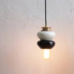 Pendant Ceramic Lamp, Hanging Lampshade, Handmade Design, Contemporary Artwork Creation, Unique Light Fixture Gift - thumbnail 3