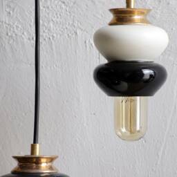 Pendant Ceramic Lamp, Hanging Lampshade, Handmade Design, Contemporary Artwork Creation, Unique Light Fixture Gift - thumbnail 2