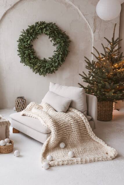 Christmas Gift For Woman, Chunky Knit Blanket - image 1